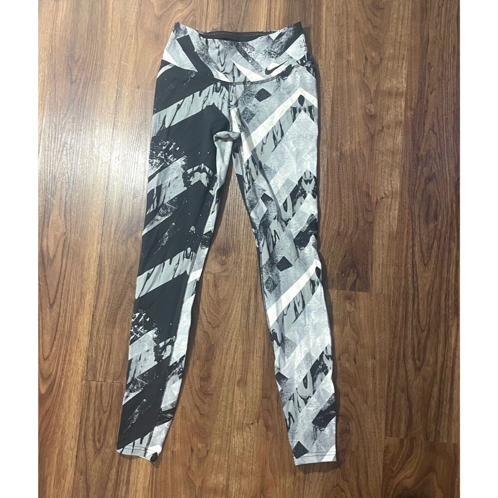 Nike Dri Fit Legging Womens Yoga Pants Athletic Activewear Size XS Black Gray
